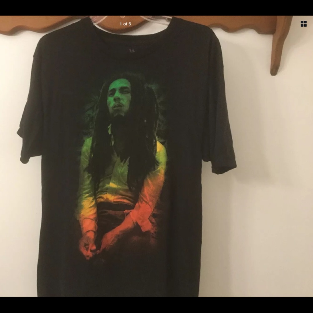 BOB MARLEY GRAPHIC T- SHIRT ZION ROOTSWEAR LARGE